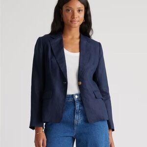 Quince 100% European Linen Structured Blazer